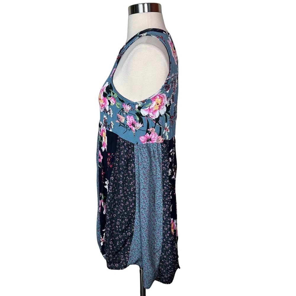 Umgee Floral Patchwork Boho Flowy Sleeveless Long… - image 5